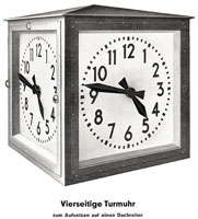 vierseitige Turmuhr